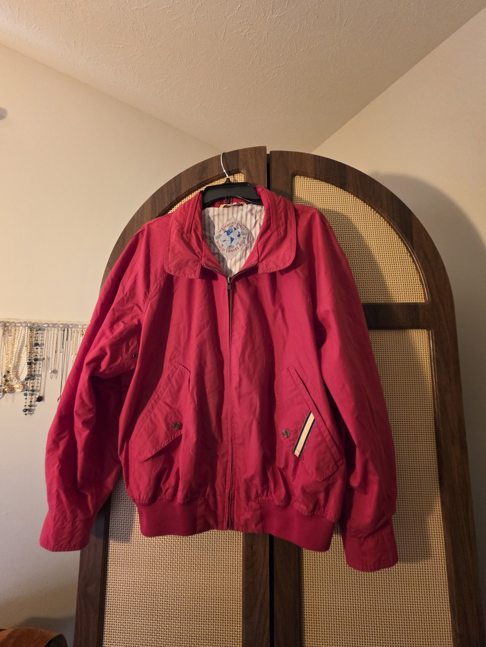 Members Only Bright Red Bomber Jacket